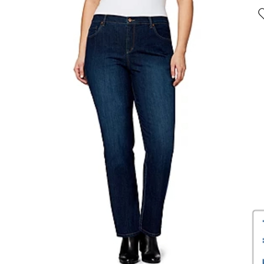 Gloria Vanderbilt Amanda Straight Leg Jeans Sz 18
